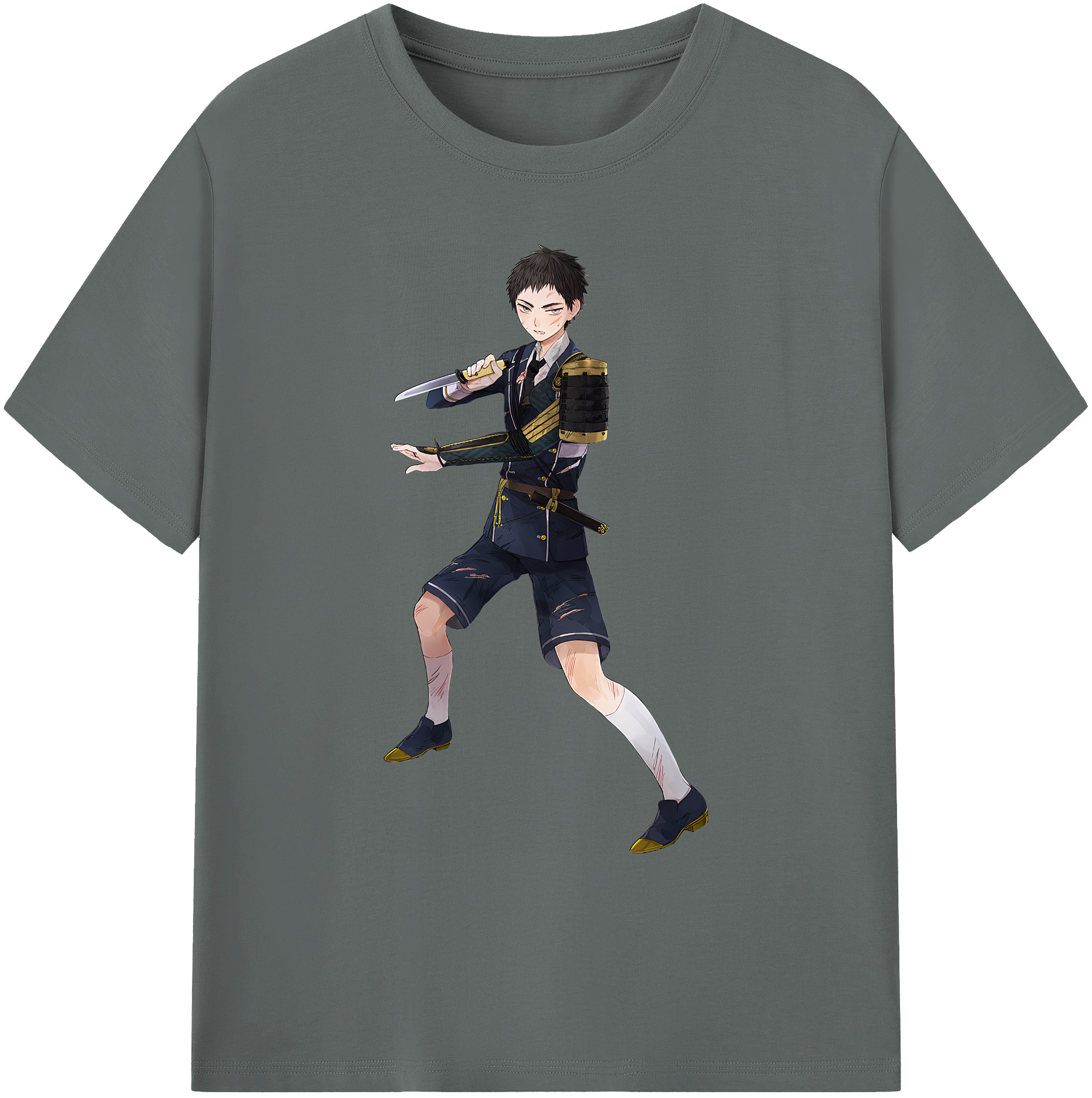 （画像用） 刀剣乱舞 Touken Ranbu 綿100％ メンズ半袖Tシャツ｜肌触りやわらか＆通気性